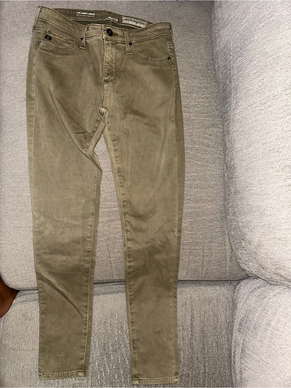 Anthropologie Olive Green Skinny Pants